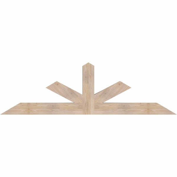 Ekena Millwork Saratoga Smooth Timber Gable Bracket, Douglas Fir, 84"W x 24"H x 5 1/2"D x 5 1/2"F, 7/12 Pitch GBW084X24X0606SAR00SDF - main